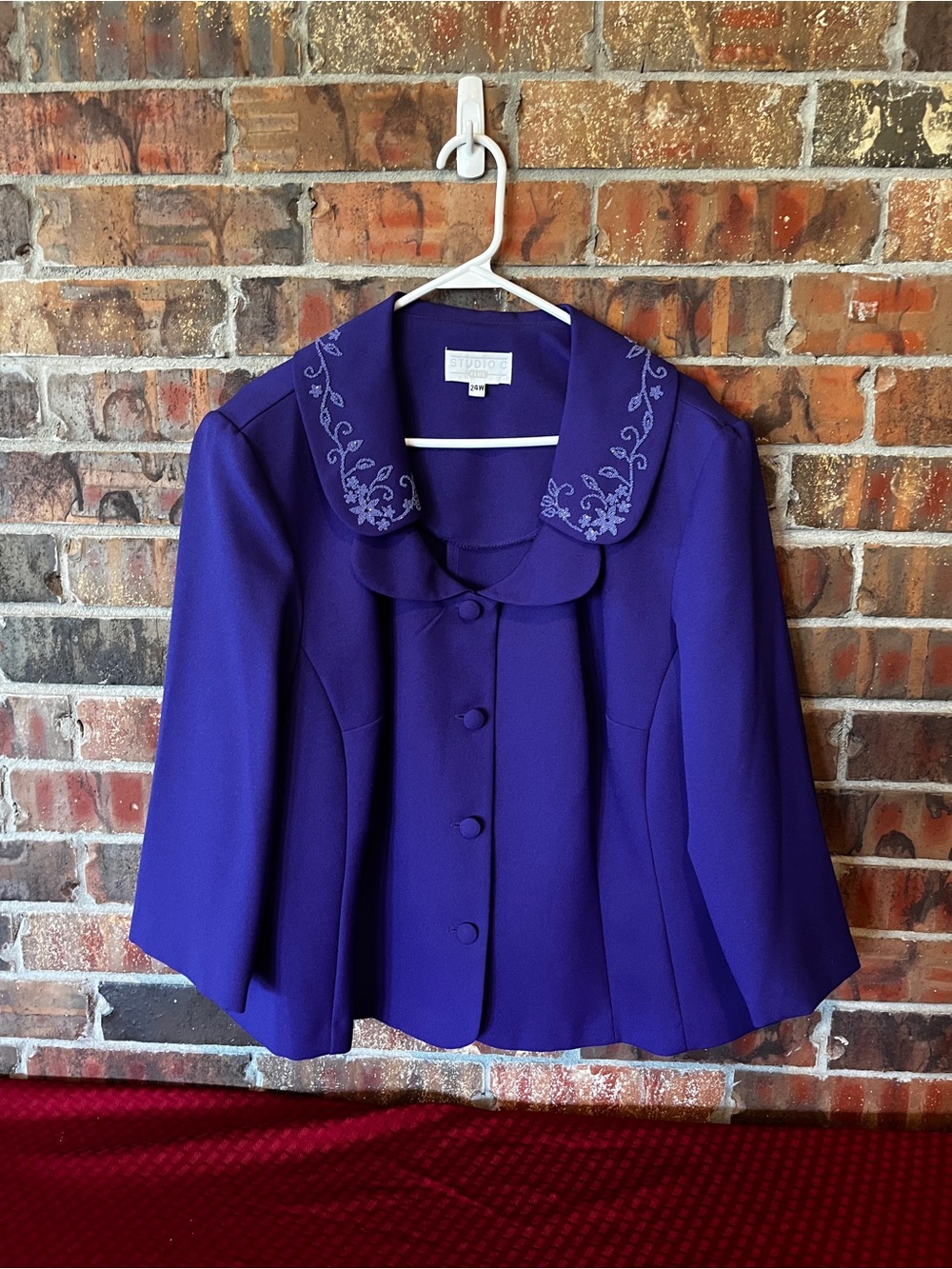 Studio C Plus Women’s Purple Beaded Top Size:24W